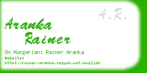 aranka rainer business card